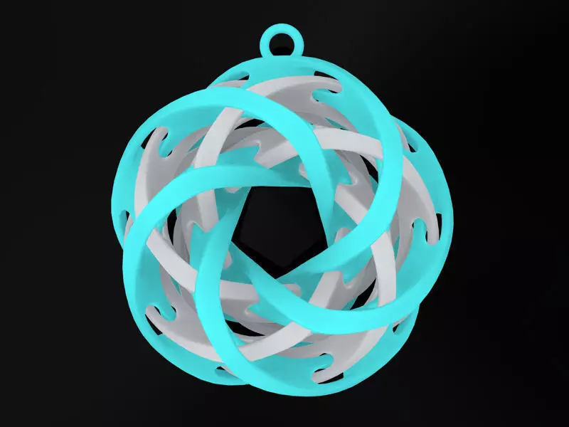 Intersecting Tori Pendant 3D print model