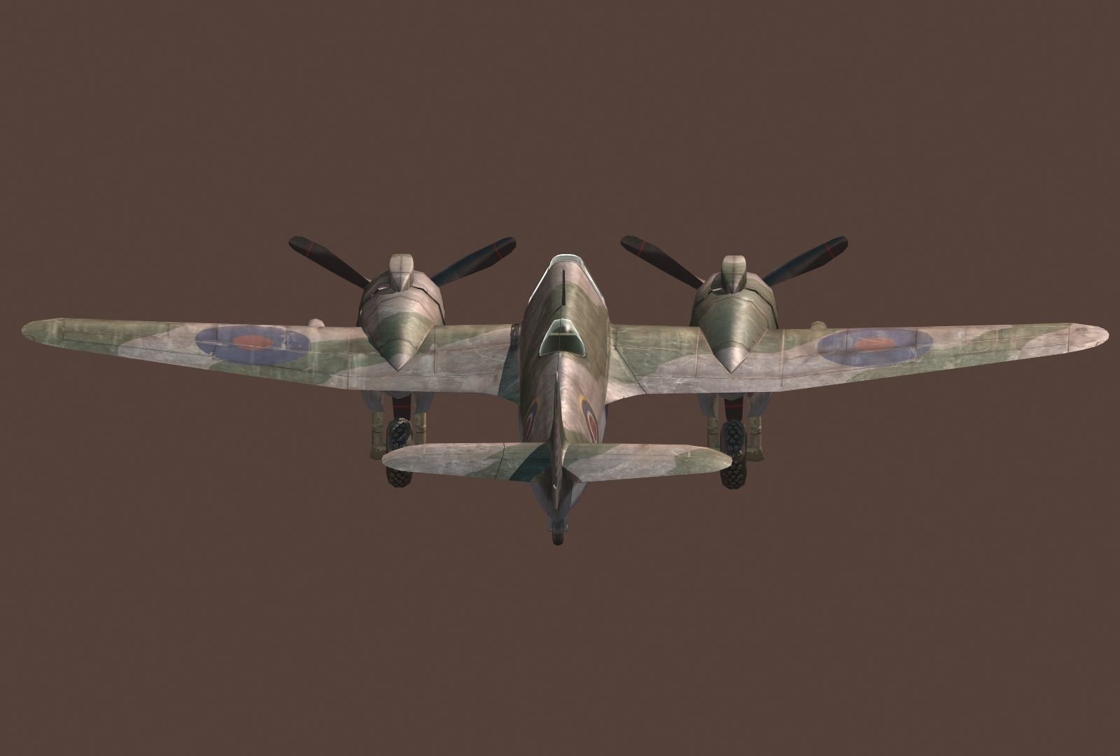 Bristol Beaufighter Low-poly 3D model_6