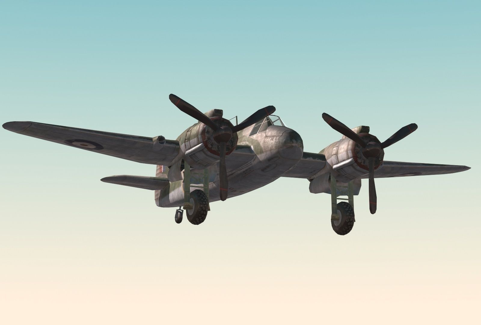 Bristol Beaufighter Low-poly 3D model_1