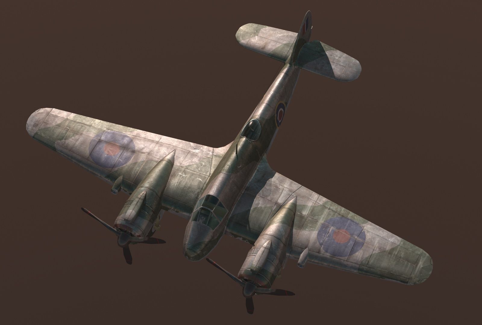 Bristol Beaufighter Low-poly 3D model_8