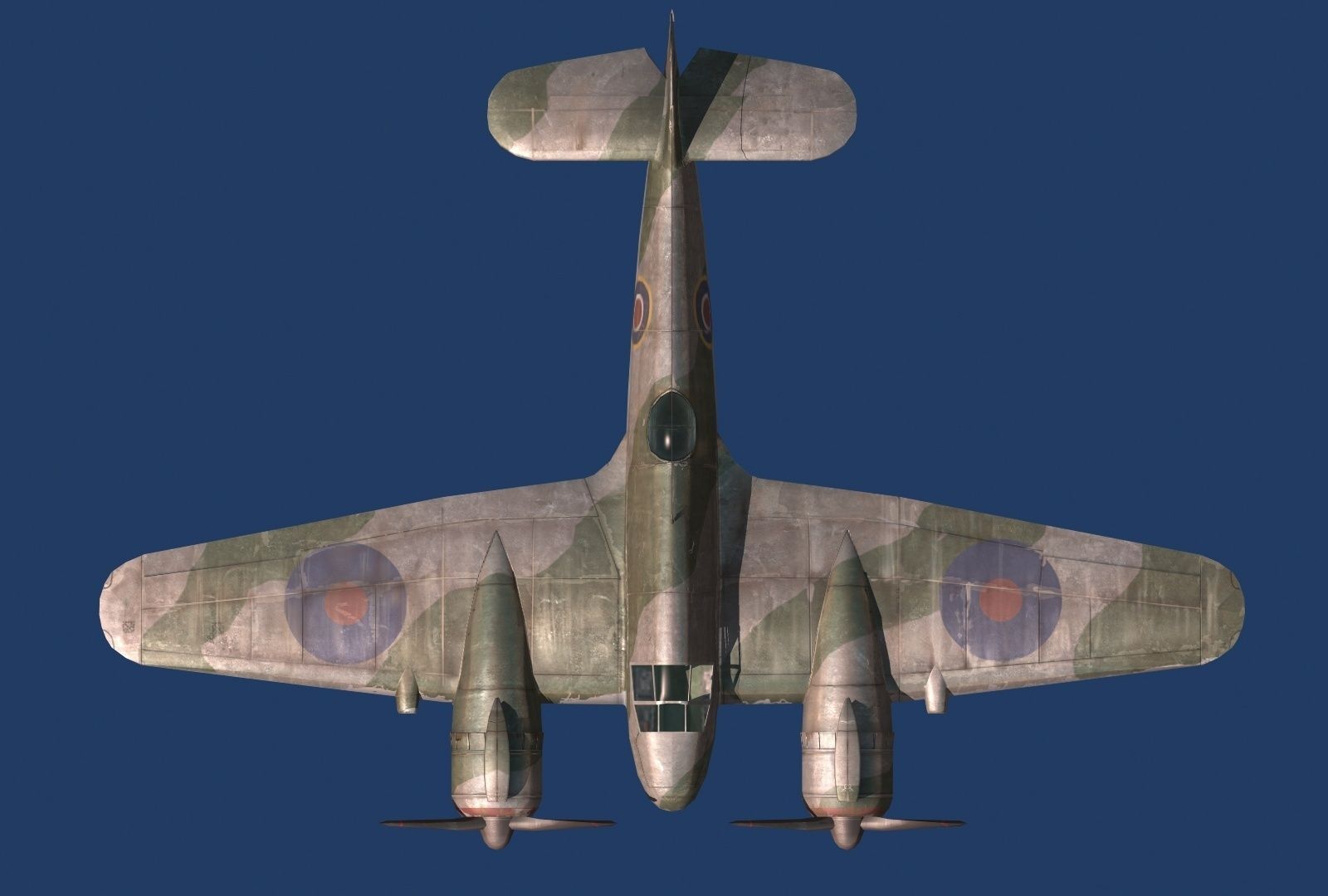Bristol Beaufighter Low-poly 3D model_7