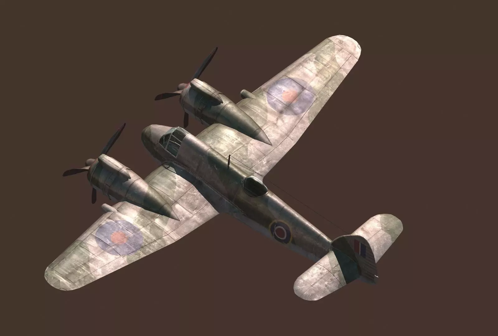 Bristol Beaufighter Low-poly 3D model_0