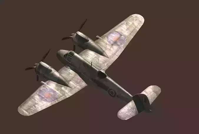Bristol Beaufighter Low-poly 3D model