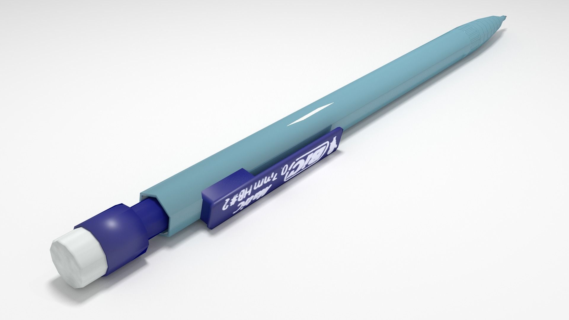 Pencil Bic Matic Low-poly 3D model_3