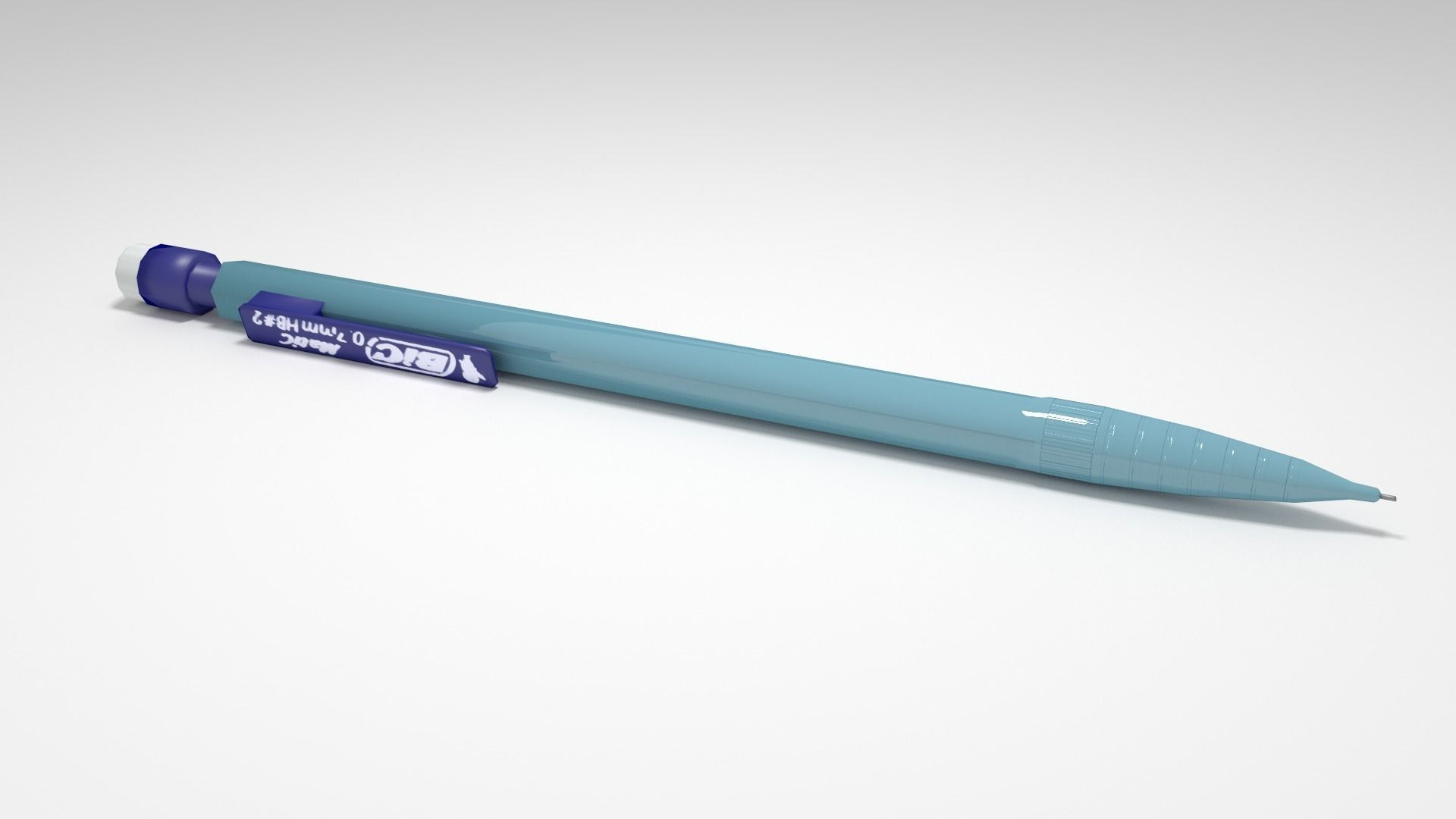 Pencil Bic Matic Low-poly 3D model_0