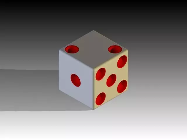 6 Faced Die 3D print model_0