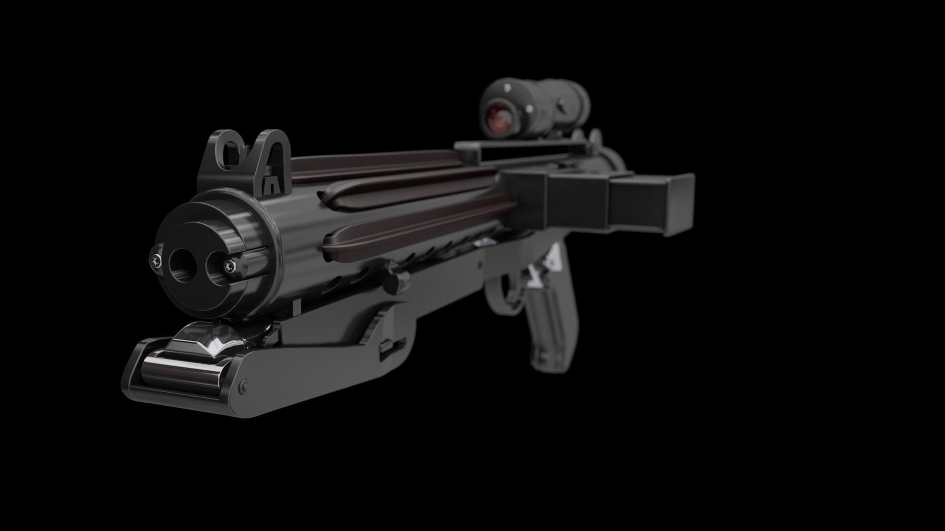 E11 Imperial stormtrooper blaster 3D model_4