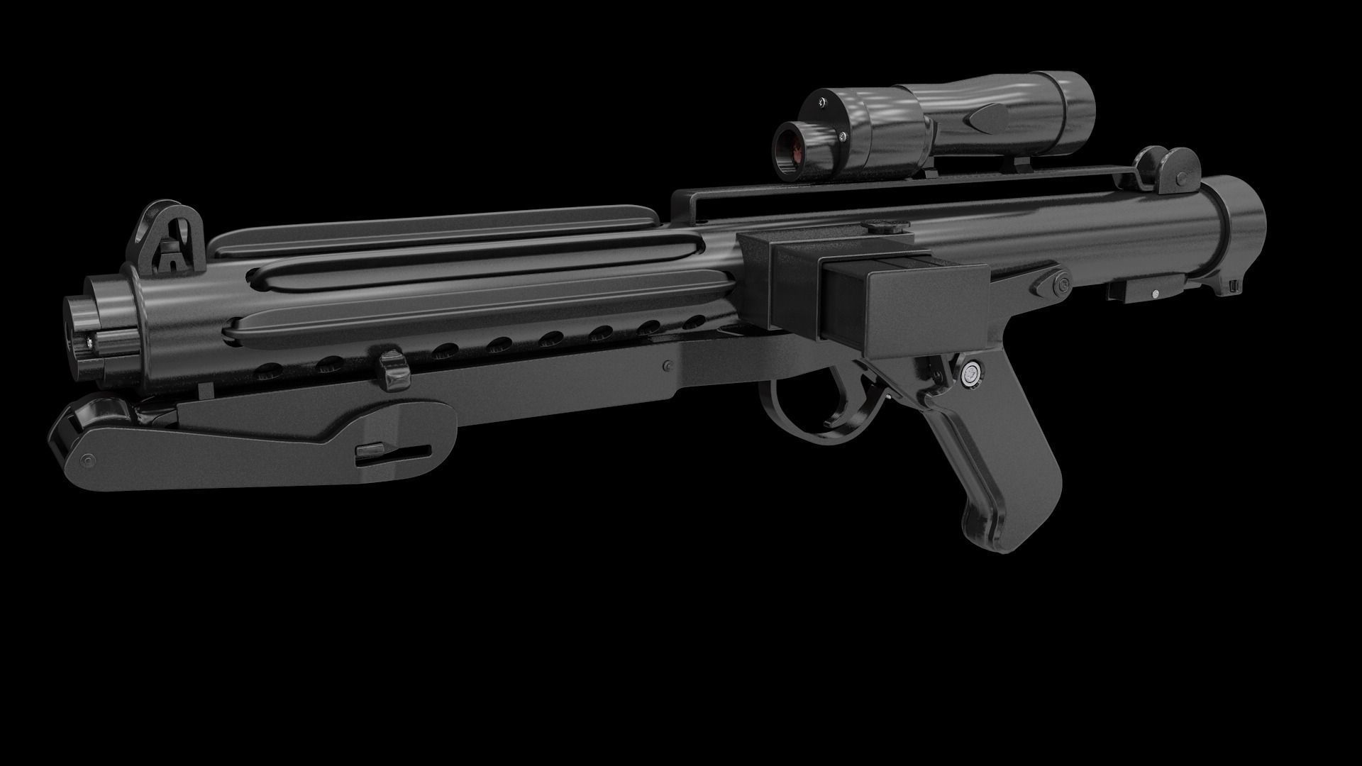 E11 Imperial stormtrooper blaster 3D model_1
