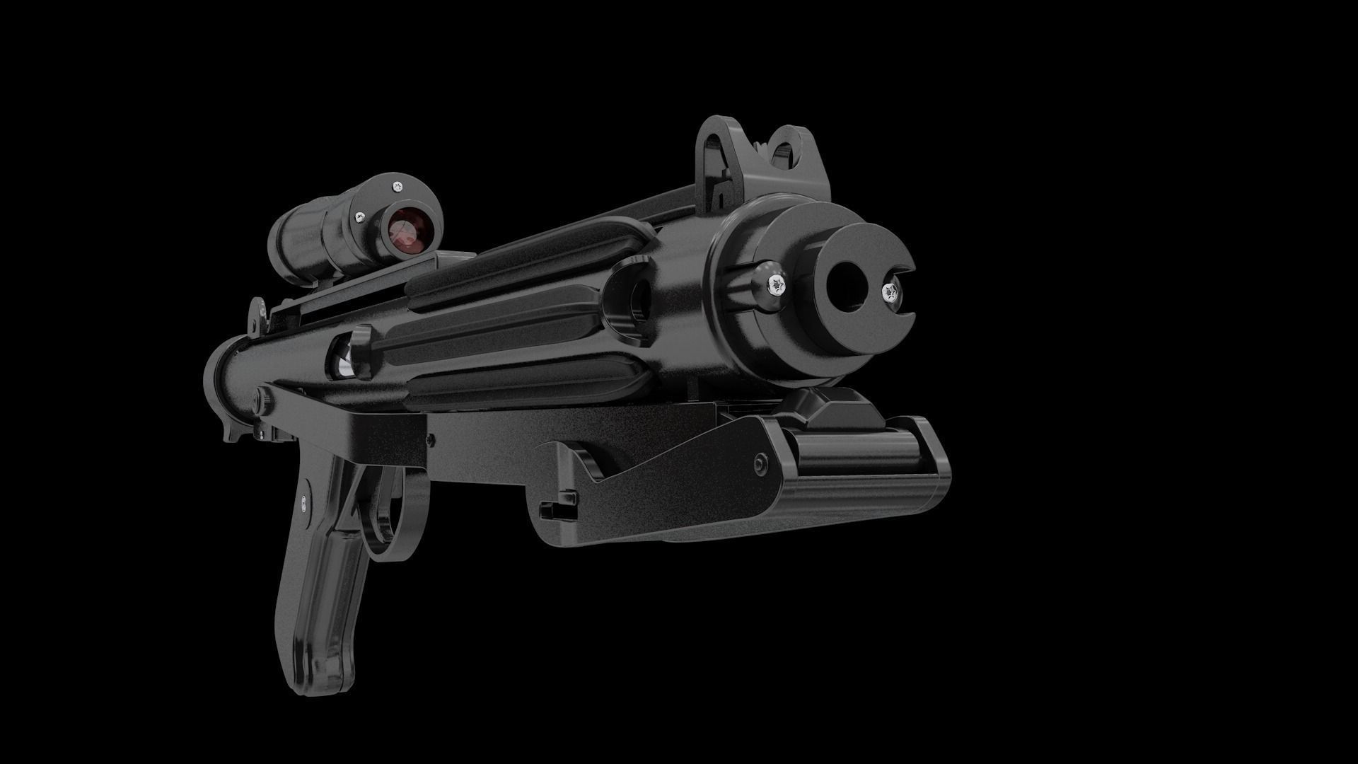 E11 Imperial stormtrooper blaster 3D model_2