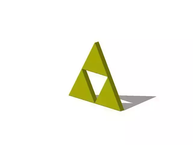 Triforce legend of zelda triangle 3D print model
