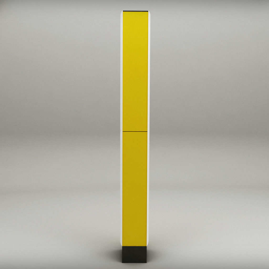 Speed camera radar Low-poly 3D model_3