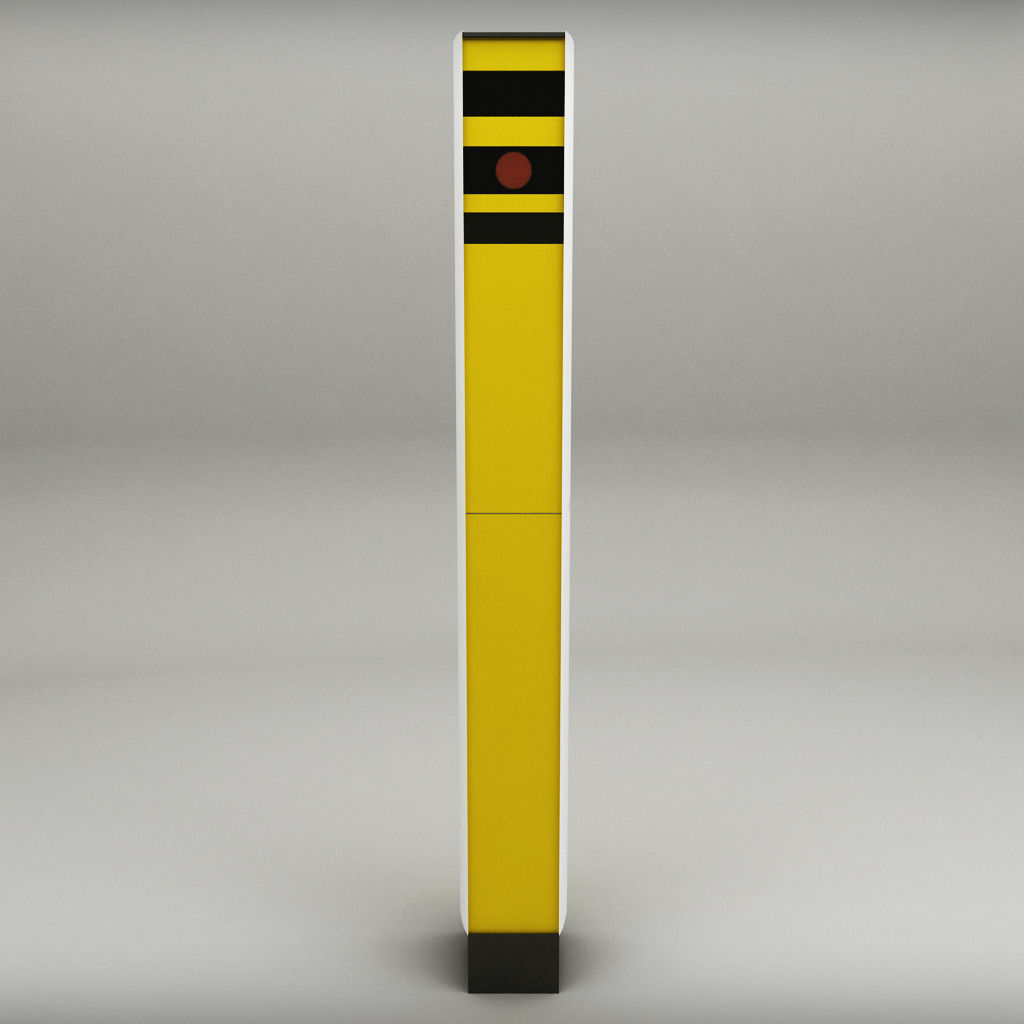 Speed camera radar Low-poly 3D model_2