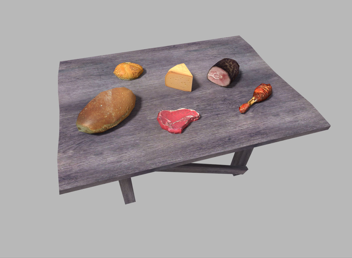 low poly food pack Low-poly 3D model_1