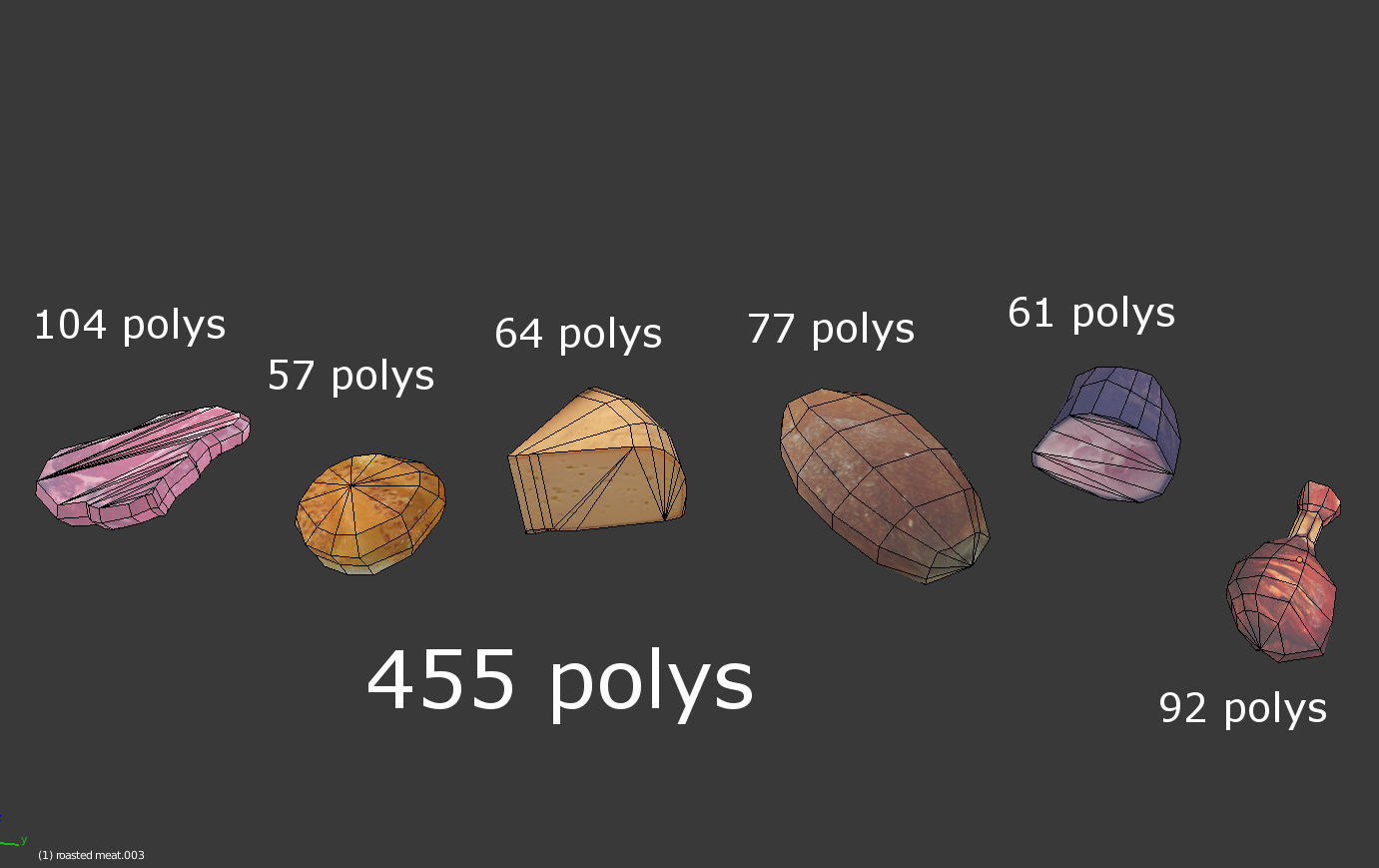 low poly food pack Low-poly 3D model_8