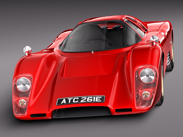 Mclaren M6 GT Grand Prix Race car 3D model_1