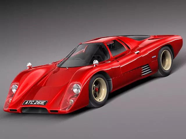 Mclaren M6 GT Grand Prix Race car 3D model_0