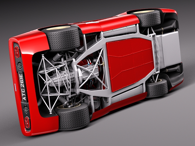 Mclaren M6 GT Grand Prix Race car 3D model_9
