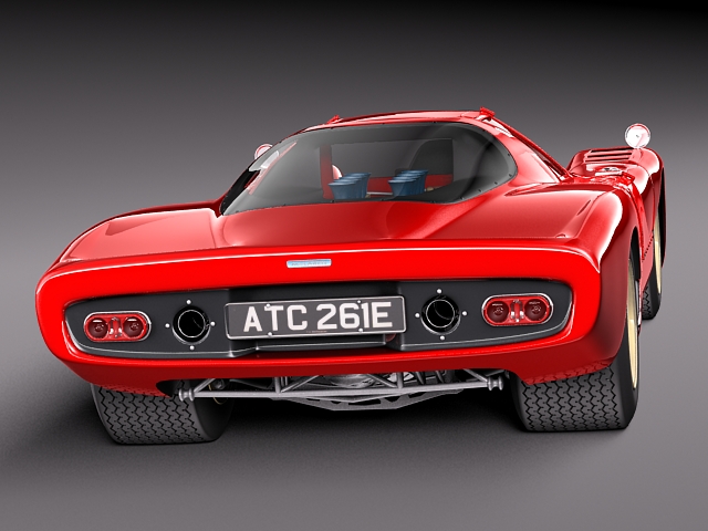 Mclaren M6 GT Grand Prix Race car 3D model_5