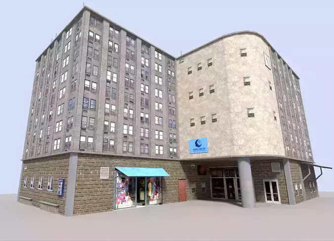 city building 4 Low-poly 3D model