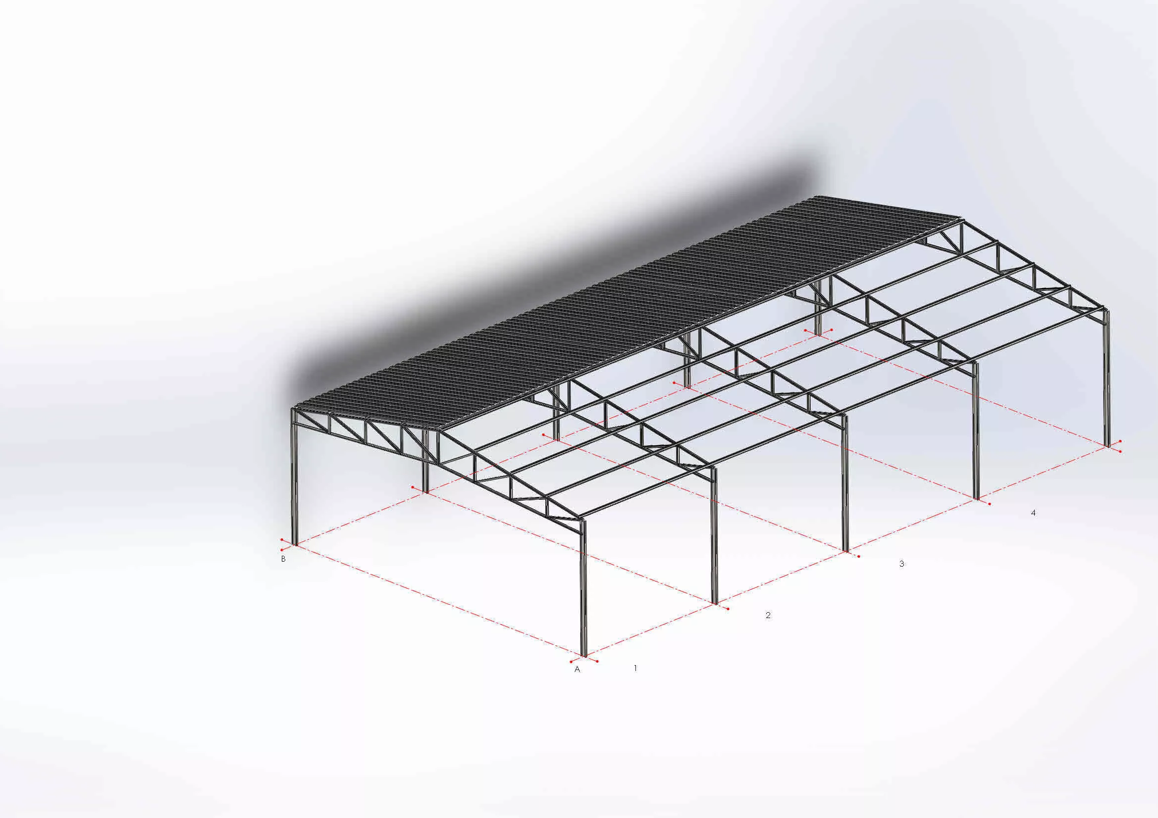 Charpente mtallique Free 3D model