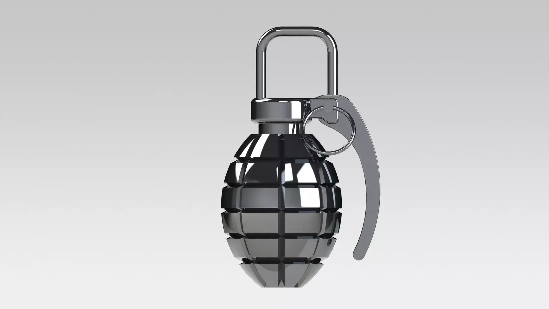 Grenade metal Free 3D model