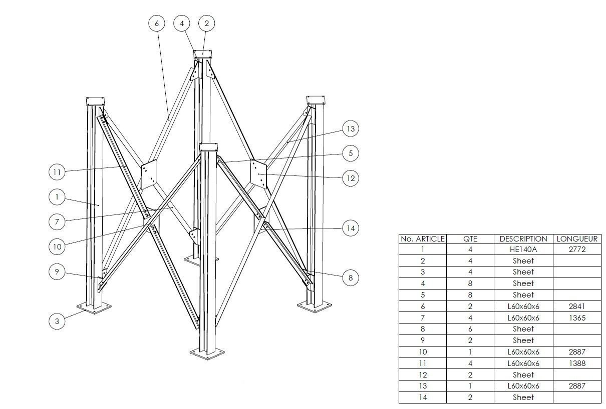 Structure support Free 3D model