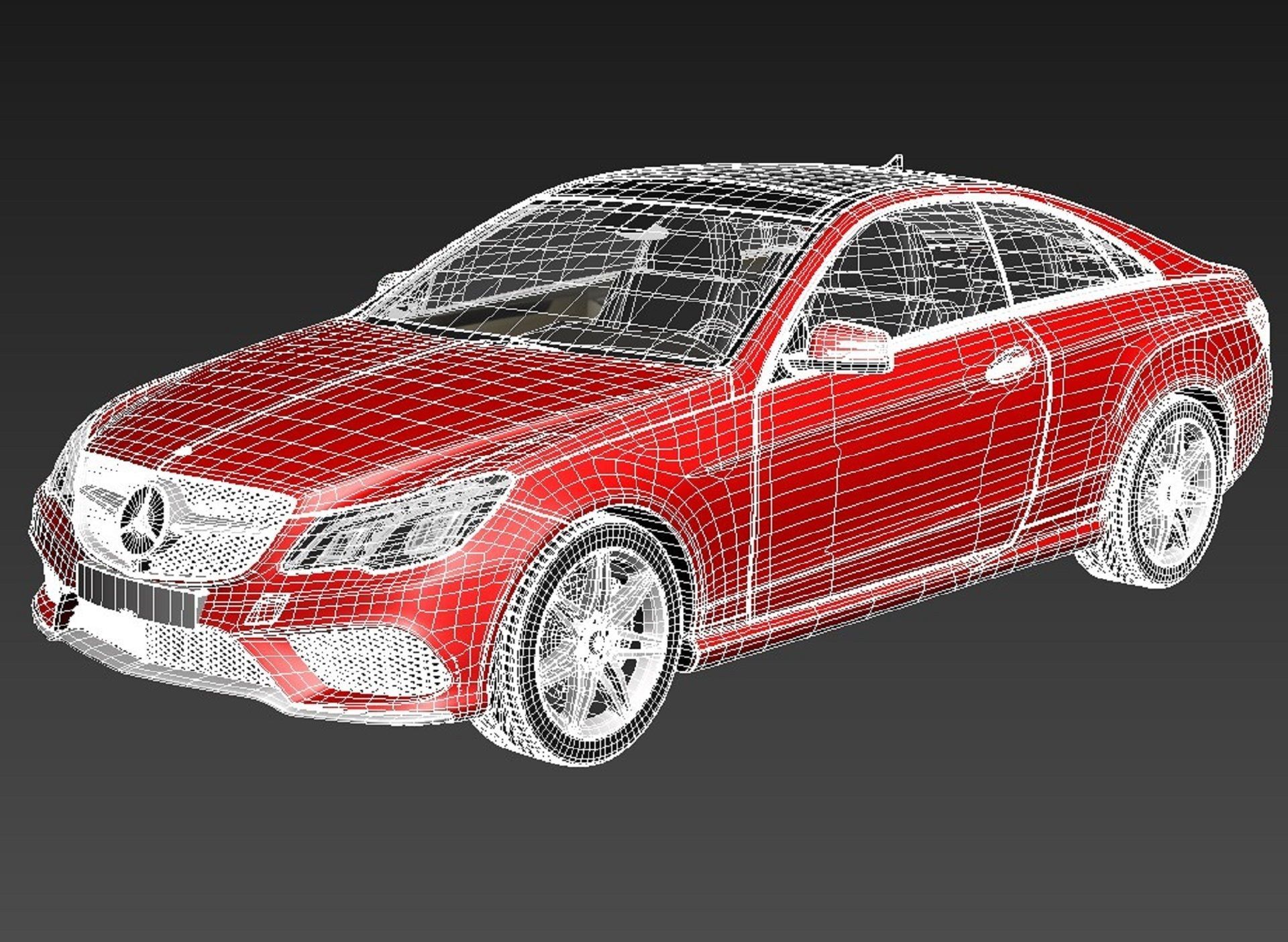 Mercedes-Benz E-class Coupe 2014 3D model_17