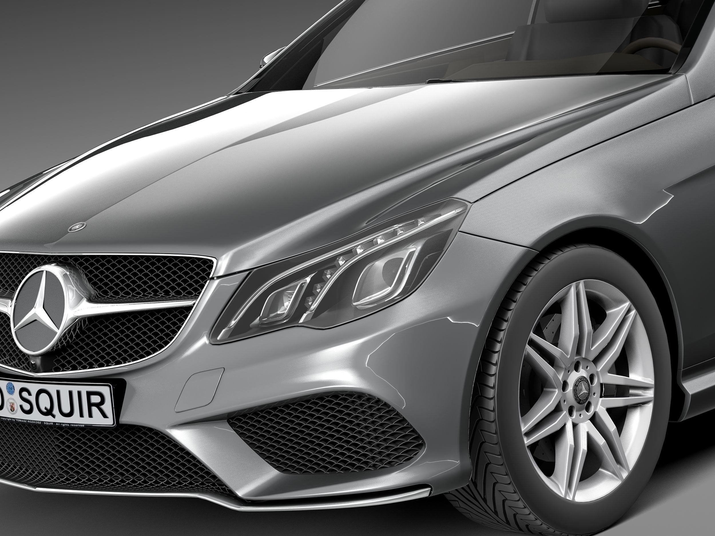 Mercedes-Benz E-class Coupe 2014 3D model_2