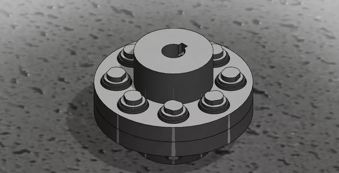 Coupling gearbox Free 3D model
