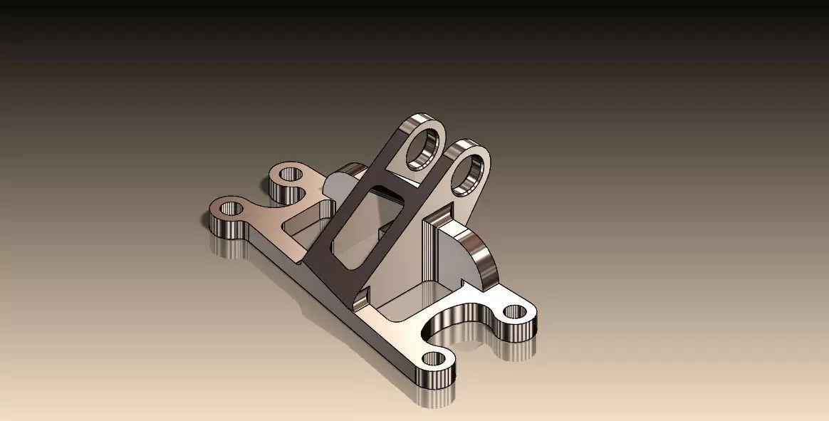 GE jet engine bracket challenge New Design - V2 Free 3D model_0