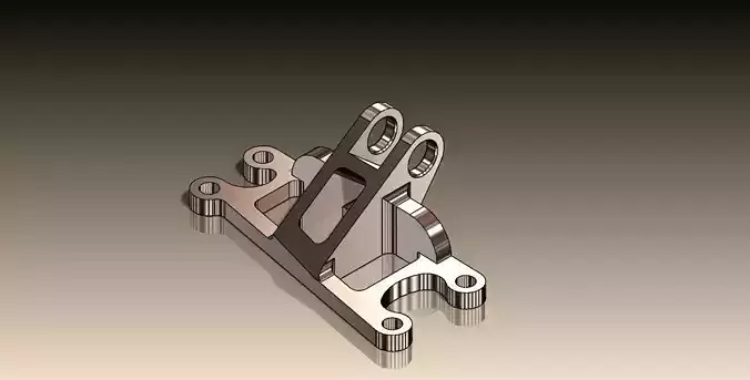 GE jet engine bracket challenge New Design - V2 Free 3D model