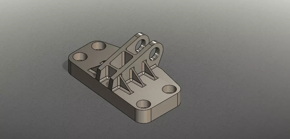 GE jet engine bracket challenge Free 3D model_0