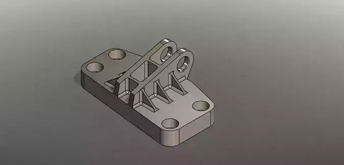 GE jet engine bracket challenge Free 3D model