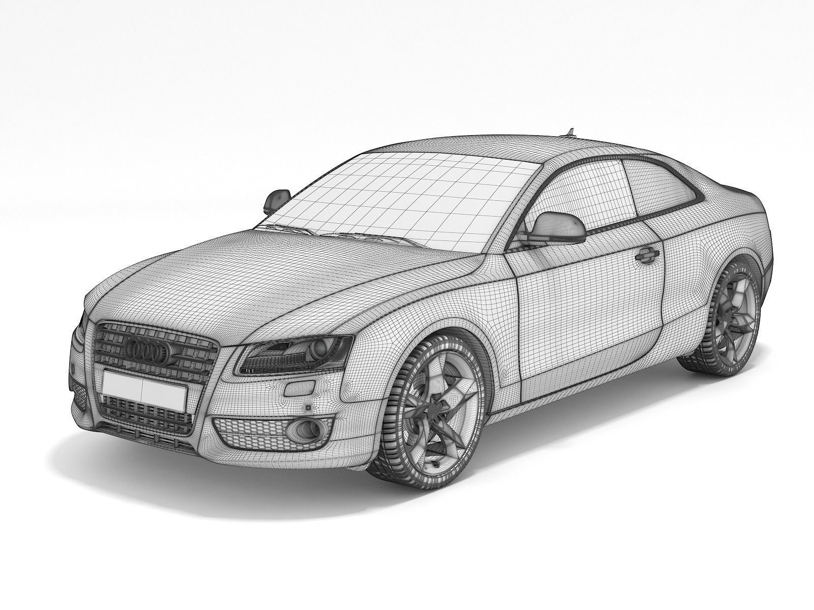 Audi A5 Coupe 2009 3D model_9