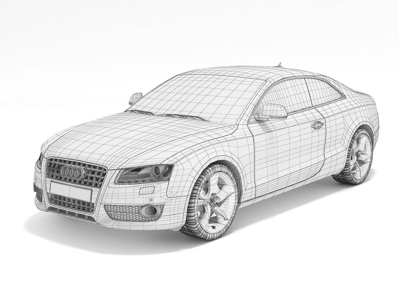 Audi A5 Coupe 2009 3D model_8