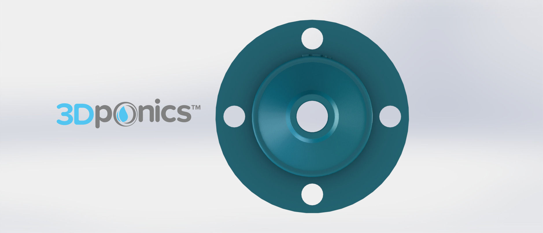 4-Hole Drip Nozzle 3-4 Inch - 3Dponics Drip Hydroponics Free 3D print model_2