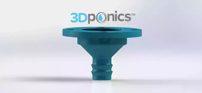 4-Hole Drip Nozzle 3-4 Inch - 3Dponics Drip Hydroponics Free 3D print model