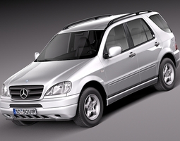 mercedes 2005 class 3d w163 1997 w203 sedan benz cgtrader