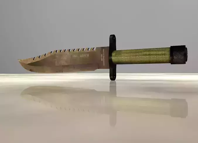 Amazon Jungle Survival Knife Free 3D model