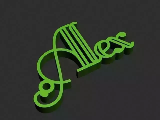 ALEX printable keychain 3D print model