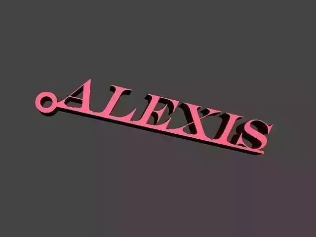 ALEXIS printable keychain