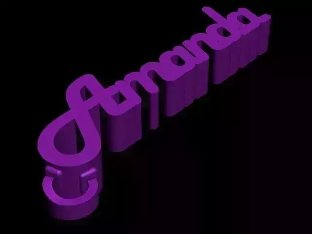 AMANDA printable keychain