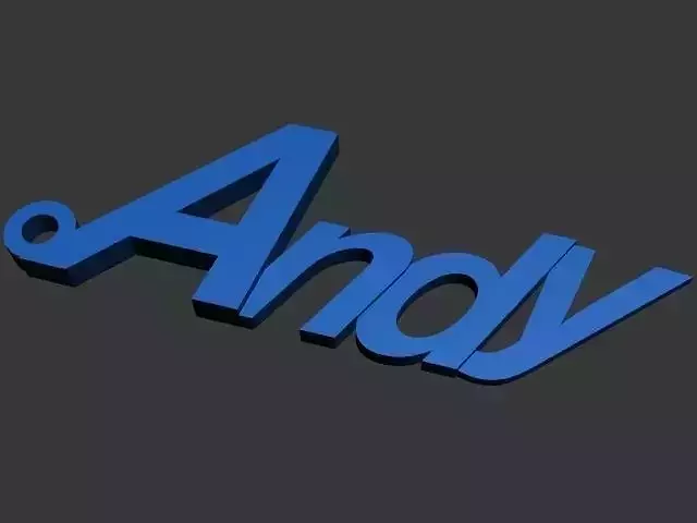 ANDY keychain printable