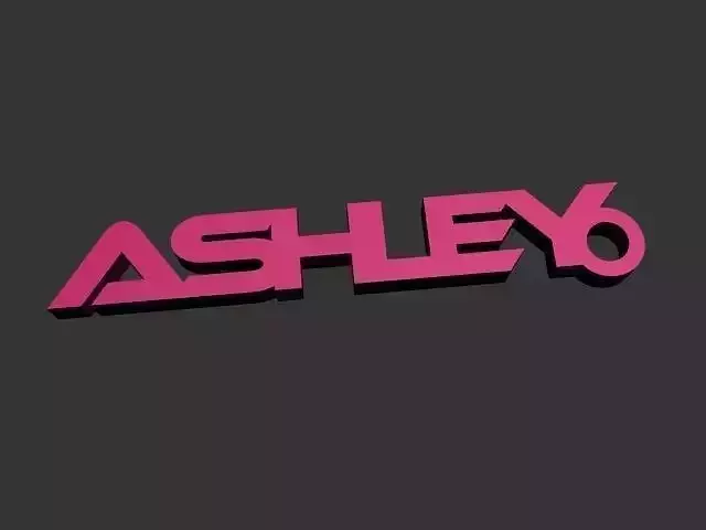 ASHLEY Keychain printable 3D print model