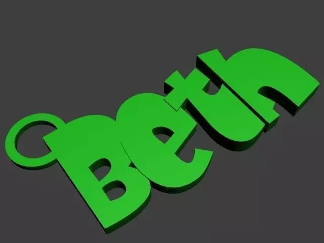BETH Keyring printable 3D print model