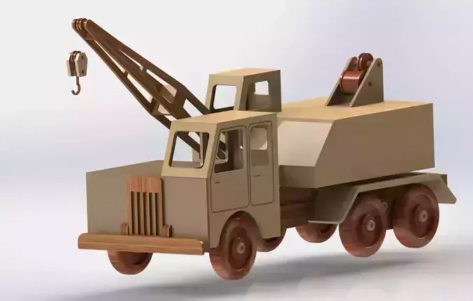 Truck toy with crane
