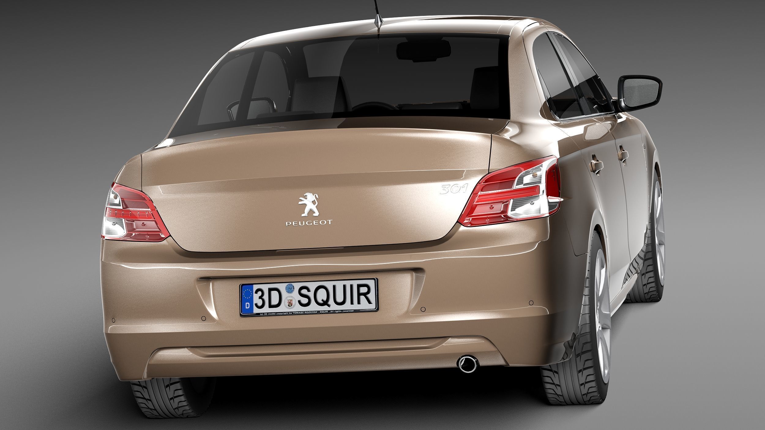 Peugeot 301 2013 3D model_5