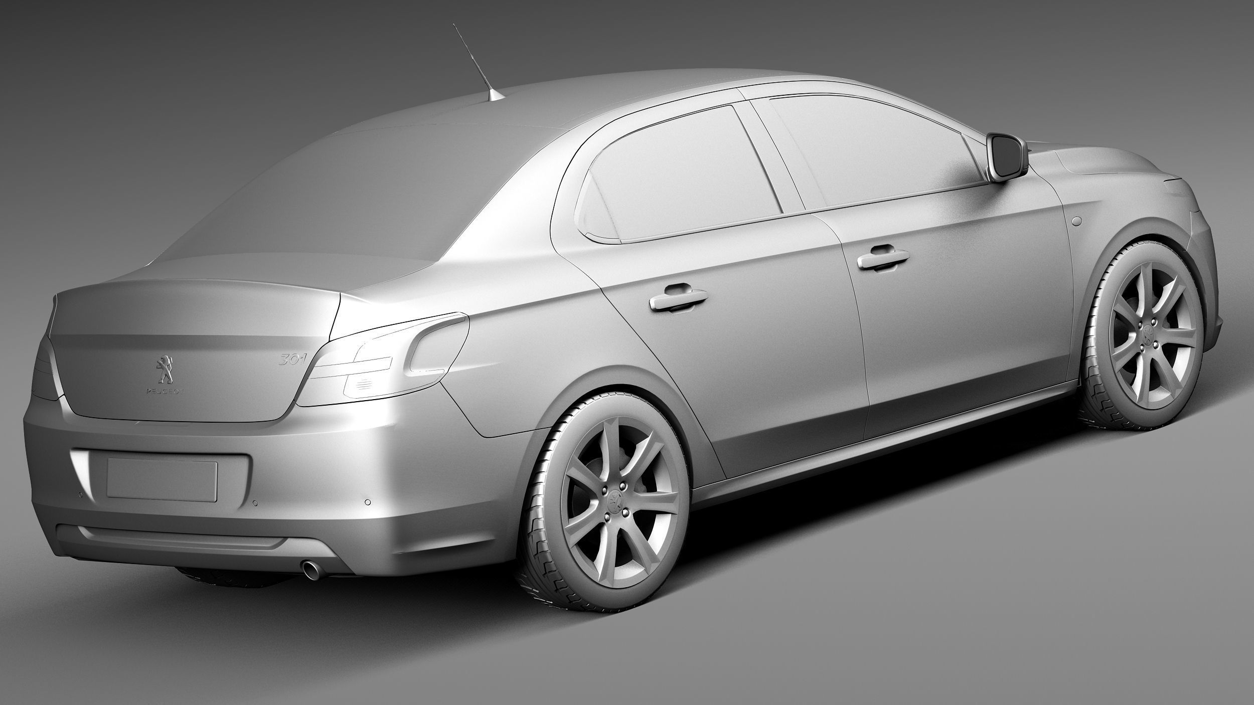 Peugeot 301 2013 3D model_12