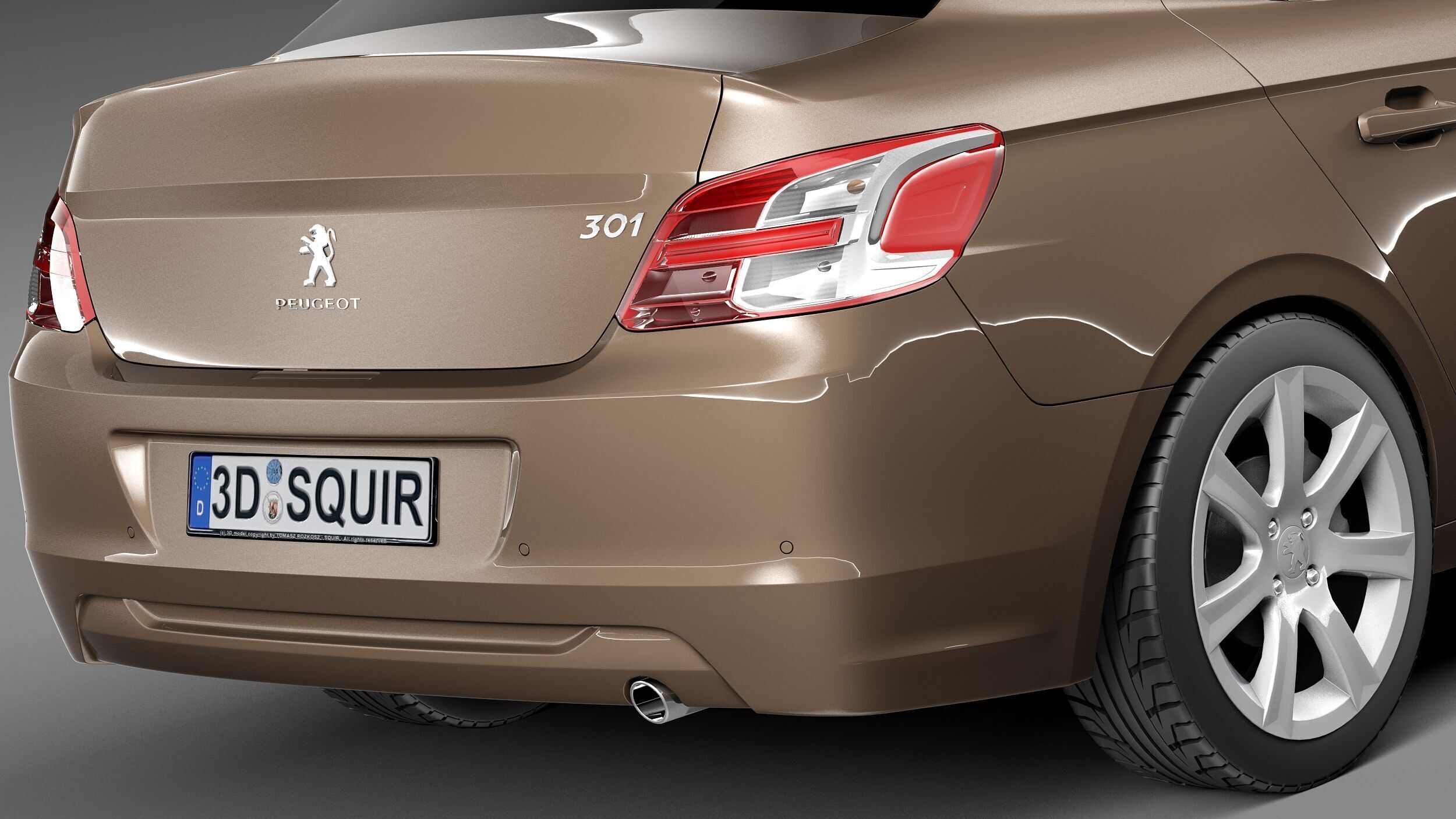 Peugeot 301 2013 3D model_3