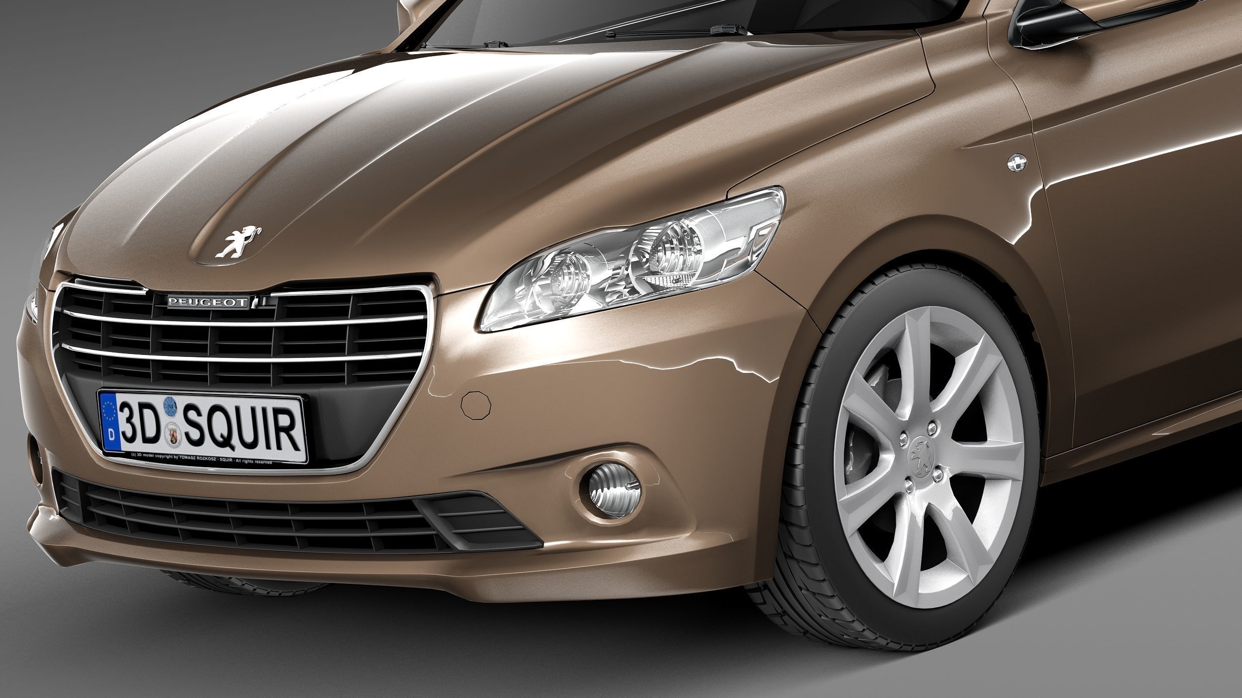 Peugeot 301 2013 3D model_2
